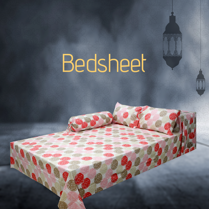 King size bedsheet with two pillow covers - FZ-348